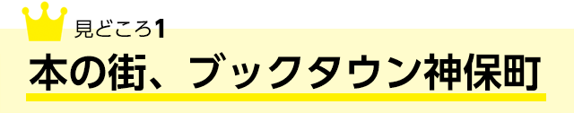 見どころ1 本の街、ブックタウン神保町