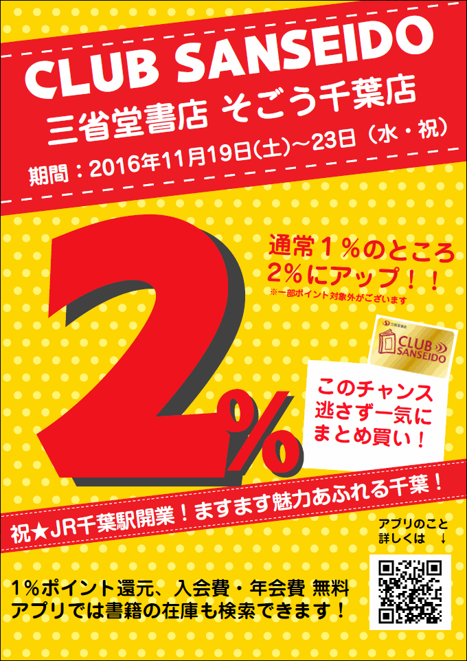 【そごう千葉店】 ＪＲ千葉駅新駅舎開業記念 ポイントアップキャンペーン