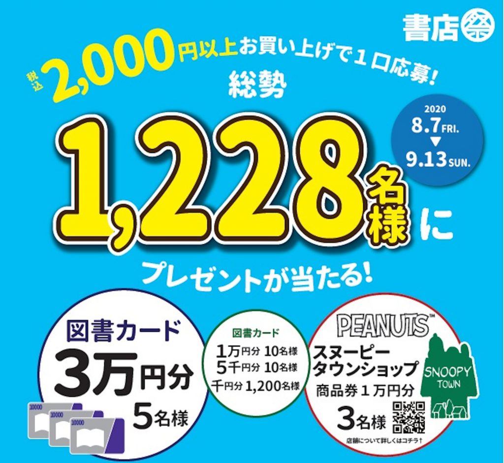 【書店祭】総勢1,228名に当たる！プレゼントキャンペーン